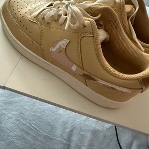 Nike Women's Shoes in Tan and White